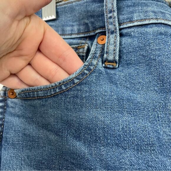 Madewell 10 in High Rise Skinny Button Fly Jeans Womens 25P Blue Medium Wash - Picture 3 of 11
